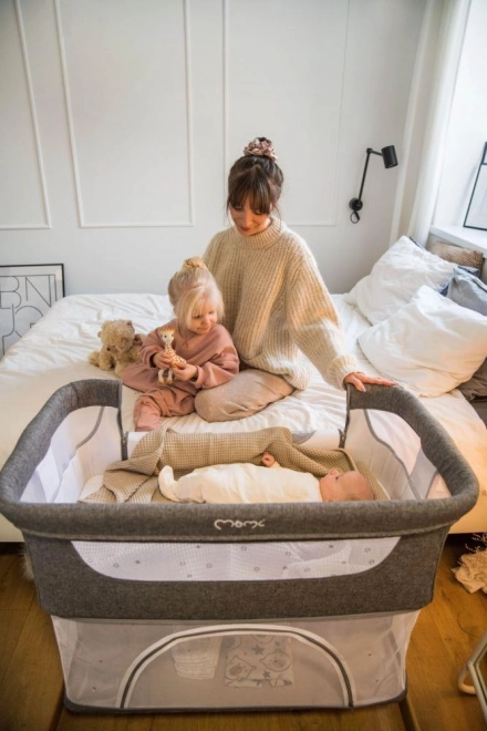 Postieľka Momi Smart Bed 4v1 šedá