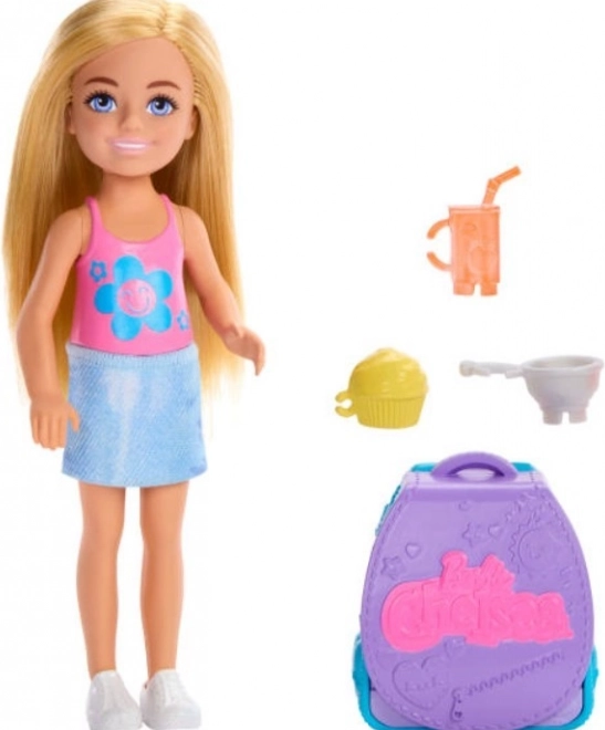 Bábika Barbie Chelsea s batohom a mačičkou