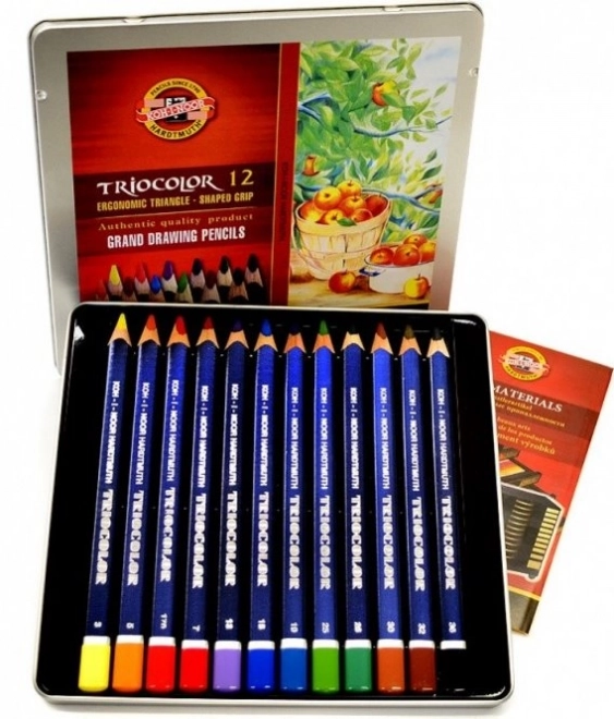 Trojhranné pastelky Triocolor 12 ks