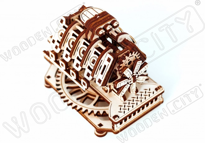 Drevené 3D puzzle Motor V8, 200 dielov