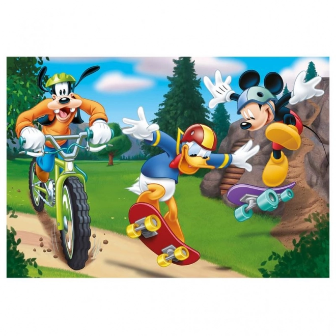 Detské puzzle Mickey športuje 2x77 dielikov