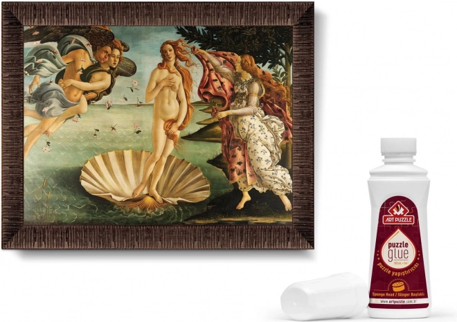 ART PUZZLE Puzzle s rámom a lepidlom 3v1 1000 dielikov – Zrodenie Venuše
