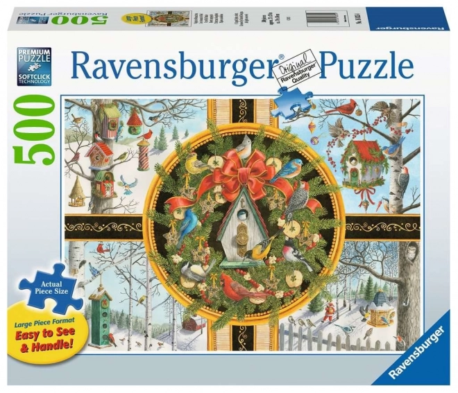 Ravensburger Puzzle Vianočné Spevavé Vtáctvo XXL 500 Dielikov