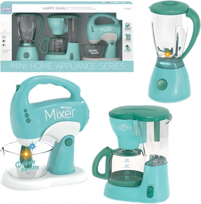 WOOPIE Sada domácich spotrebičov pre deti 3v1 Mixér Blender Kuchynský robot