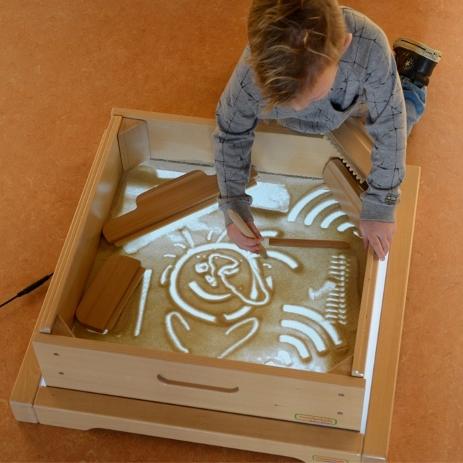 Sensory Panel LED s Príslušenstvom na Hru v Piesku od Masterkidz