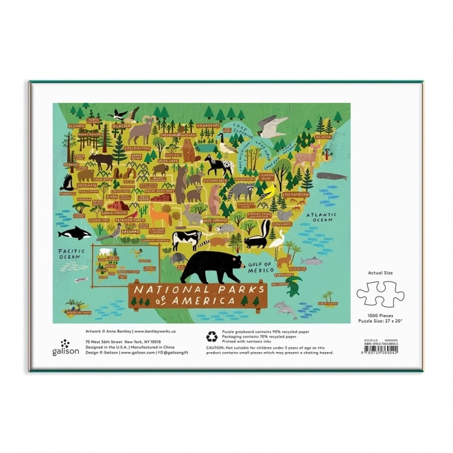 Puzzle Americké národné parky 1000 dielikov