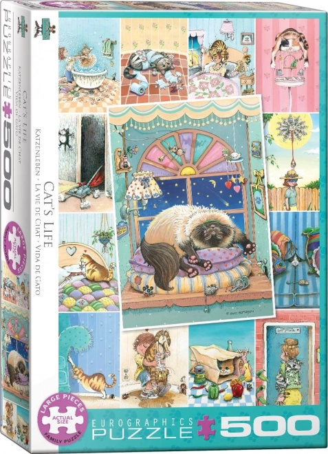 Puzzle Mačací život XL 500 dielikov