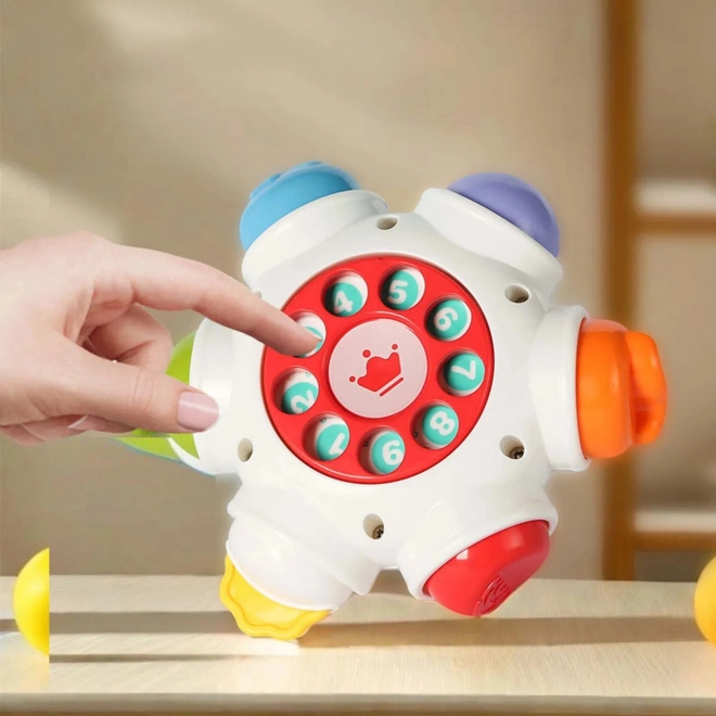 Woopie Kozmická Raketa Aktívna Kocka - Vzdelávacia Zmyslová Kocka 18m+