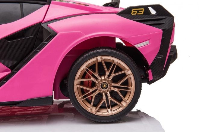 Lamborghini SIAN detské auto na batériu s ovládačom – Ružové