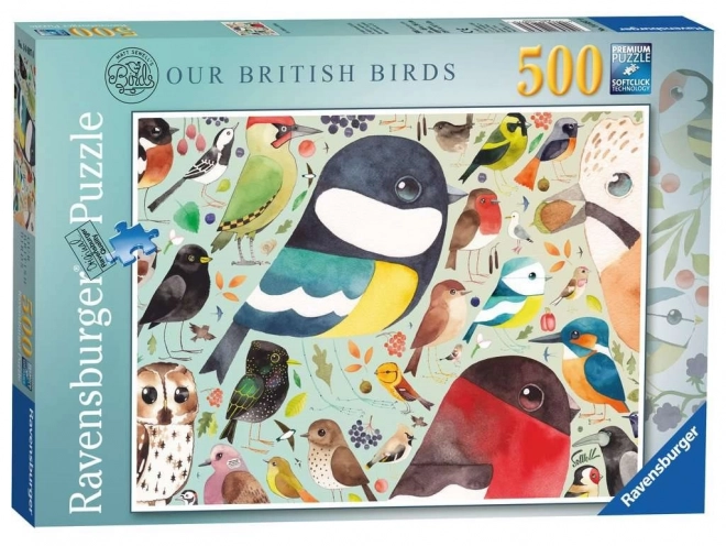 Ravensburger puzzle Britskí vtáci 500 dielikov