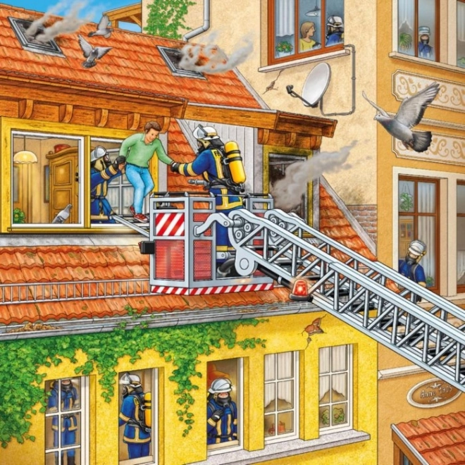 Ravensburger puzzle Hasiči 3x49 dielikov