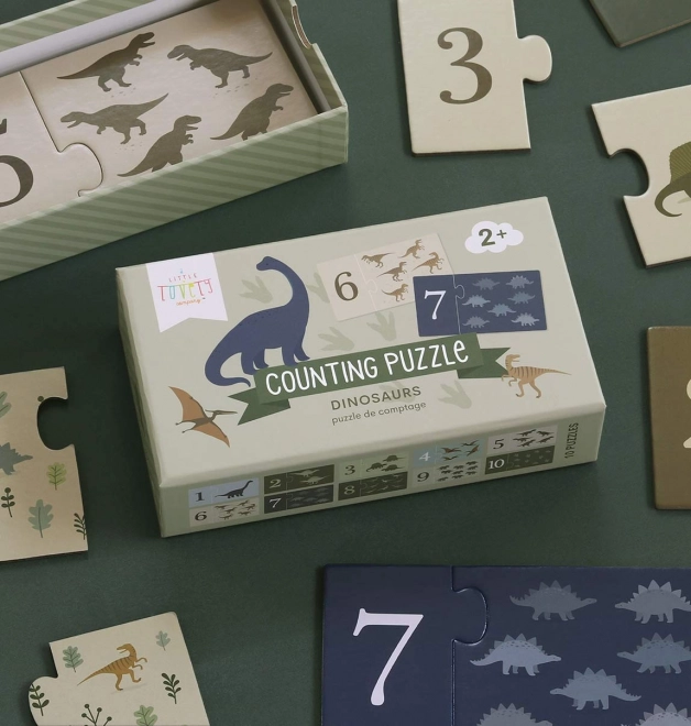 Vzdelávacie puzzle Počítanie s Dinosaurami