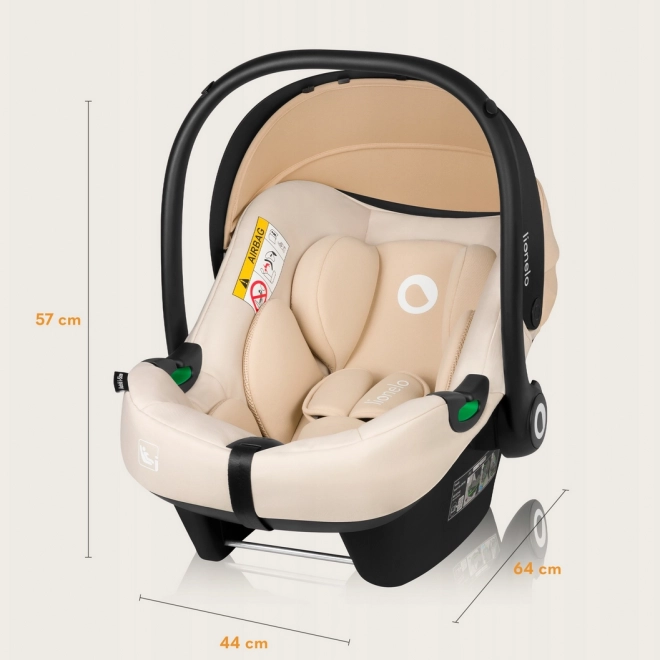 Lionelo autosedačka Astrid i-Size 40-87 cm, béžový piesok