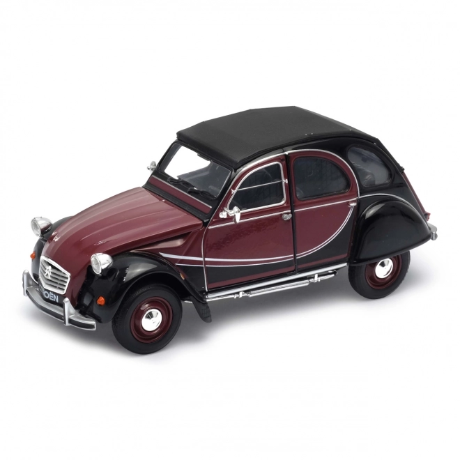 Model Citroen 2CV Charleston 1:24 čierna burgund