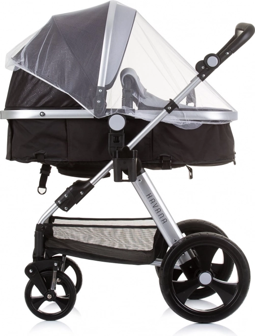 CHIPOLINO Kombinovaný kočík HAVANA 2v1 Obsidian – Silver