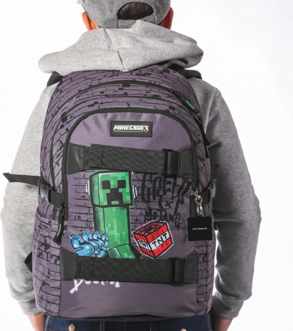 školský batoh Baagl Skate Minecraft TNT
