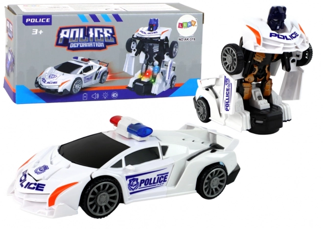 Policajné Auto-Robot 2v1 Transformácia