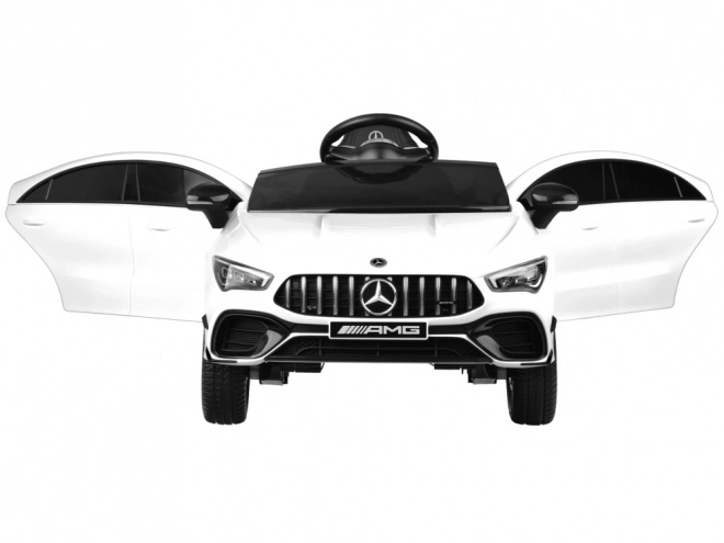 Detské elektrické auto Mercedes AMG CLA 45s s hojdačkovým efektom – Biela