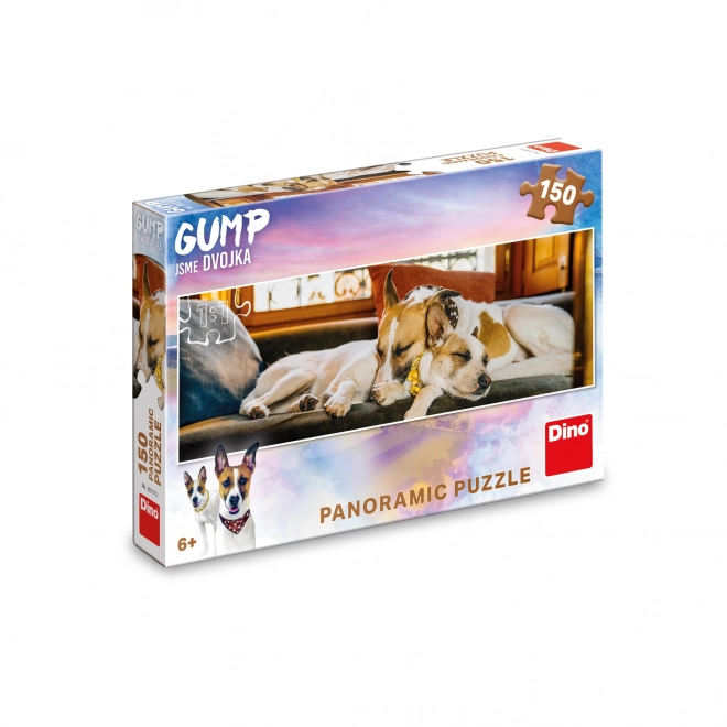 Gump Sme dvojka na gauči Panoramatické puzzle 150 dielikov