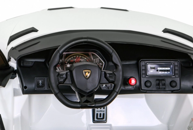 Lamborghini SVJ DRIFT pro 2 deti Biela + funkcia Drift + diaľkové ovládanie + MP3 LED + pomalý štart