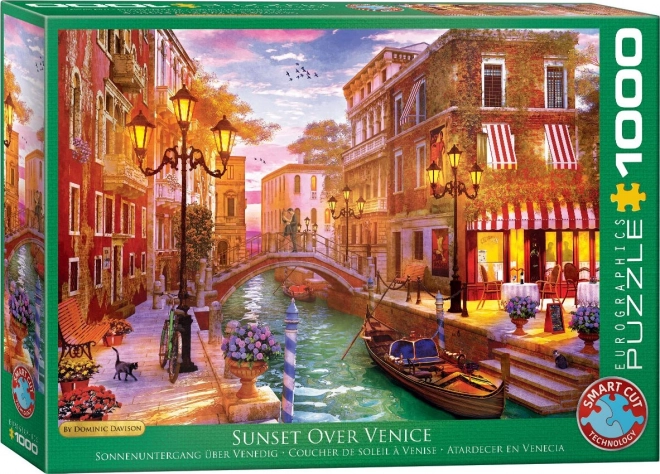 Puzzle Západ slnka nad Benátkami 1000 dielikov