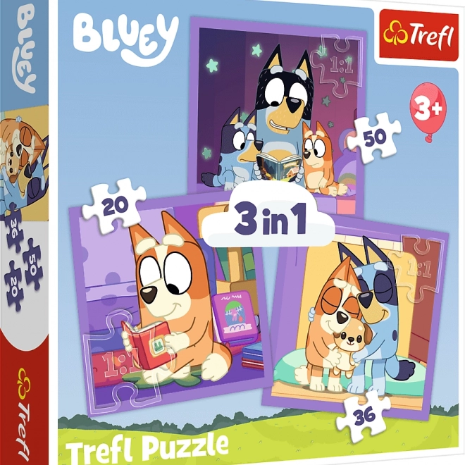 Puzzle TREFL Zoznámenie sa s Bluey 3v1