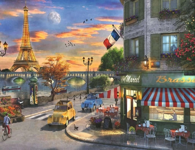 Puzzle Západ slunce v Paříži 2000 dielikov