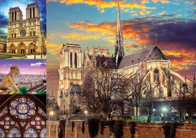 Puzzle Notre Dame koláž 1000 dielikov