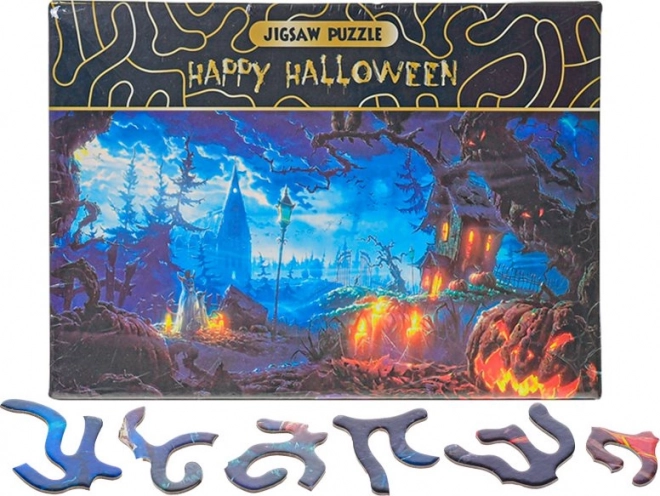 Puzzle Happy Halloween: Tekvicová záhrada 468 dielikov