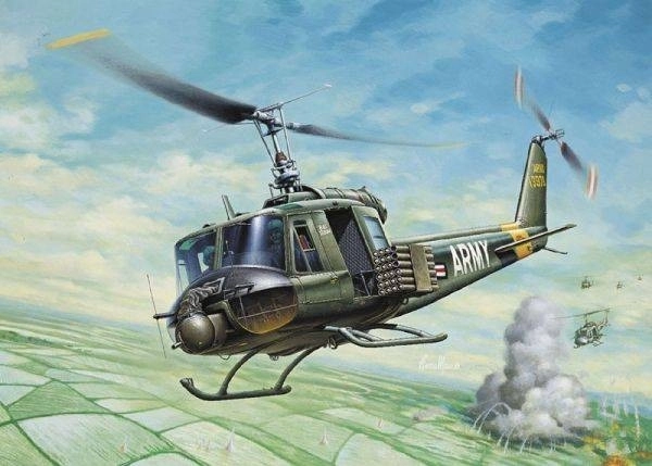 Plastikový model vrtuľníka UH-1B Huey