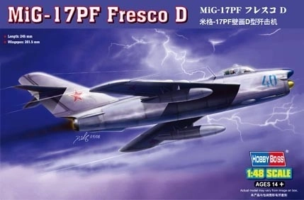 Model stíhačky MiG-17PF Fresco D v mierke 1/48