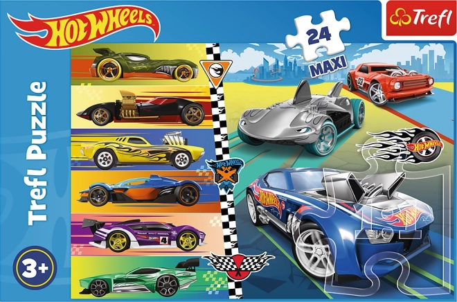 Puzzle 24 Maxi dielikov Rýchle autá Hot Wheels