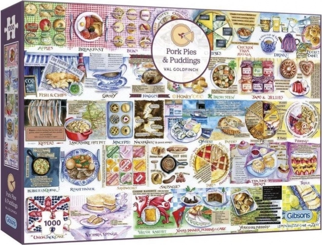 Gibsons Puzzle Pork Pies And Puddings 1000 Dielikov
