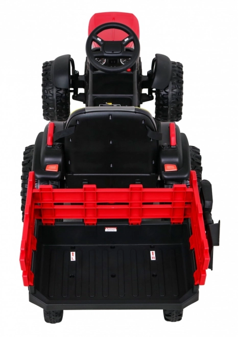 Titánový traktor s prívesom Červený