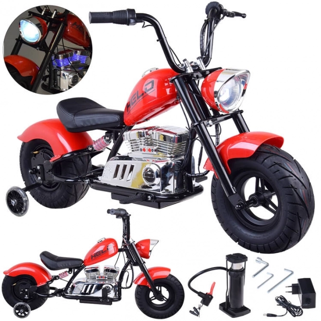 Elektrický chopper motocykl pre deti – Červená
