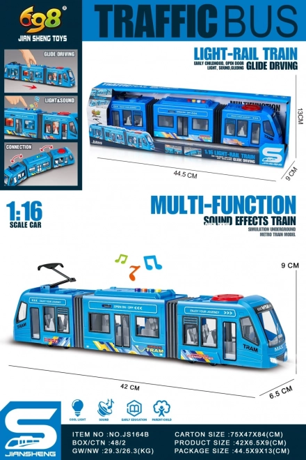 Modrá tramvaj 1:16