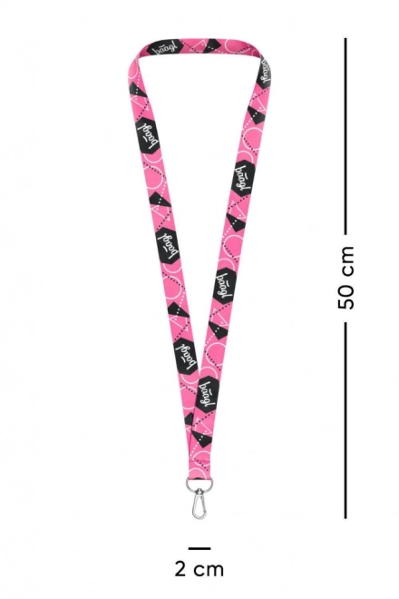 Baagl prívesok na kľúče dlhý – lanyard, ružový