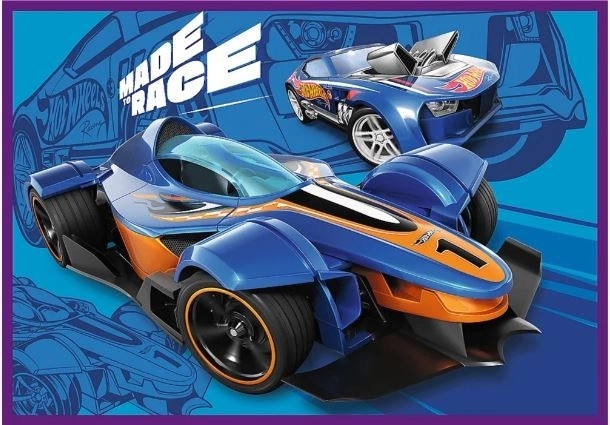 Puzzle 4x250 Hot Wheels závodné autá