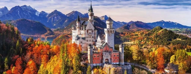 Ravensburger: Puzzle 1000 dielikov - Panoramatické: Zámok Neuschwanstein