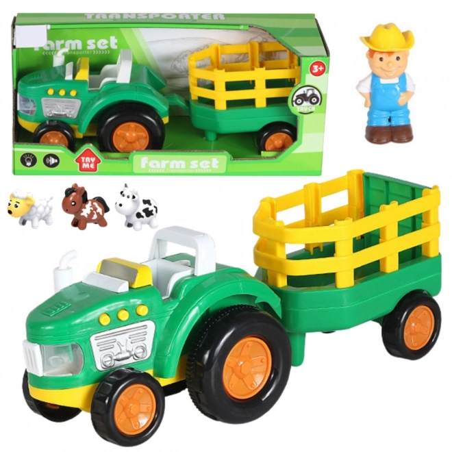 Farmársky traktor pre najmenších s prívesom