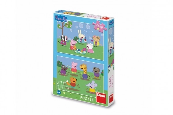 Puzzle Peppa Pig a kamaráti 2x48 dielikov