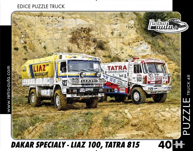 Retro autá Puzzle Truck Dakar špeciály - Liaz 100, Tatra 815