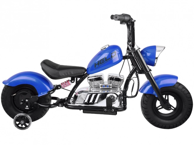 Elektrický chopper motocykl pre deti – Modrá