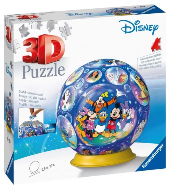 3D puzzle guľa Disney 100 rokov