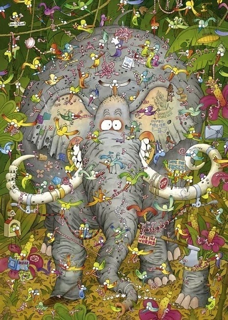 Puzzle Sloní život 1000 dielikov