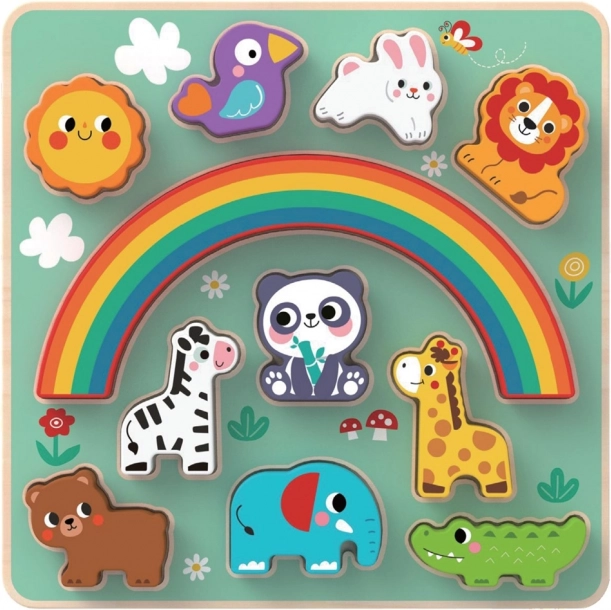 Balansujúce puzzle so zvieratkami 2 v 1
