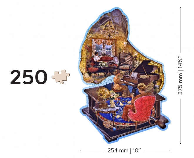 Drevené puzzle Útulný gramofón 250 dielikov