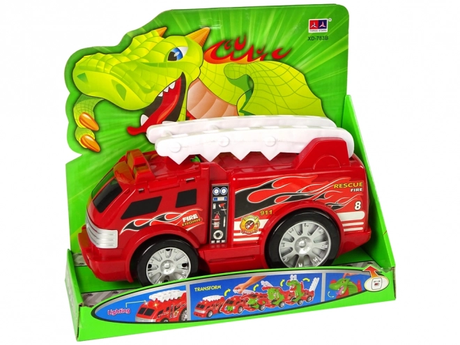 Auto straž transformácia drak 2v1 hasiaci voz