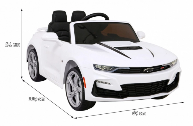 Chevrolet Camaro 2SS s batériou + diaľkové ovládanie + EVA kolesá + ľahké štartovanie + zvuky a osvetlenie – Biela