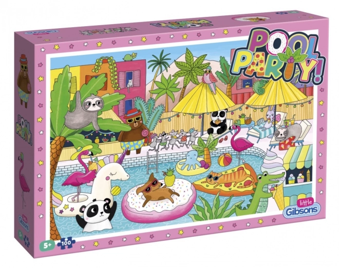 Gibsons Puzzle Párty v Bazéne 100 Dielikov